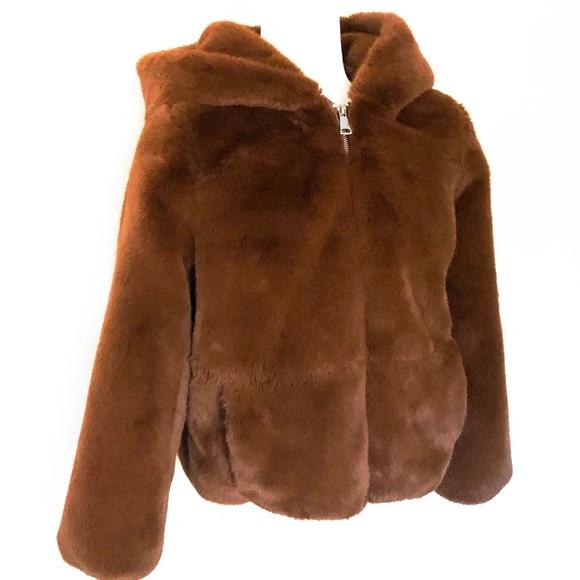 fur zip up jacket